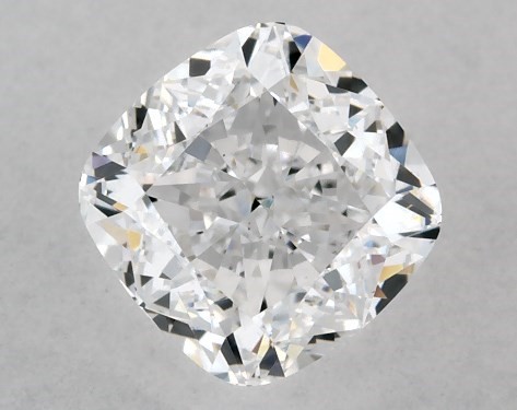 1.21 Carat D-VS1 Cushion Modified Cut Diamond Halo Cushion Outline Pavé Engagement Ring